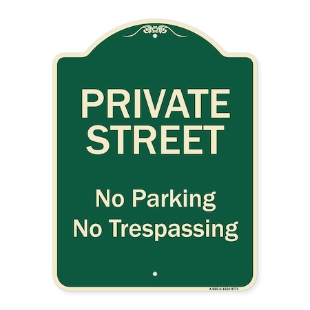 Designer Series-Private Street No Parking Or Trespassing